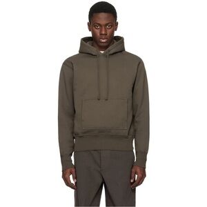 Lady White Co. Brown LWC Hoodie - Cotton Fleece Rib Knit Hem & Cuffs sz S